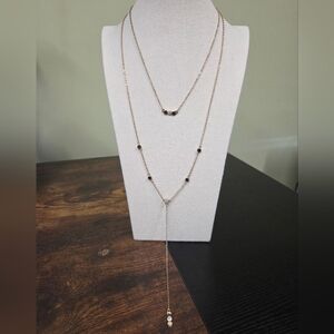 🆕️Banana Republic Goldtone Necklace with Triple Circle Bars